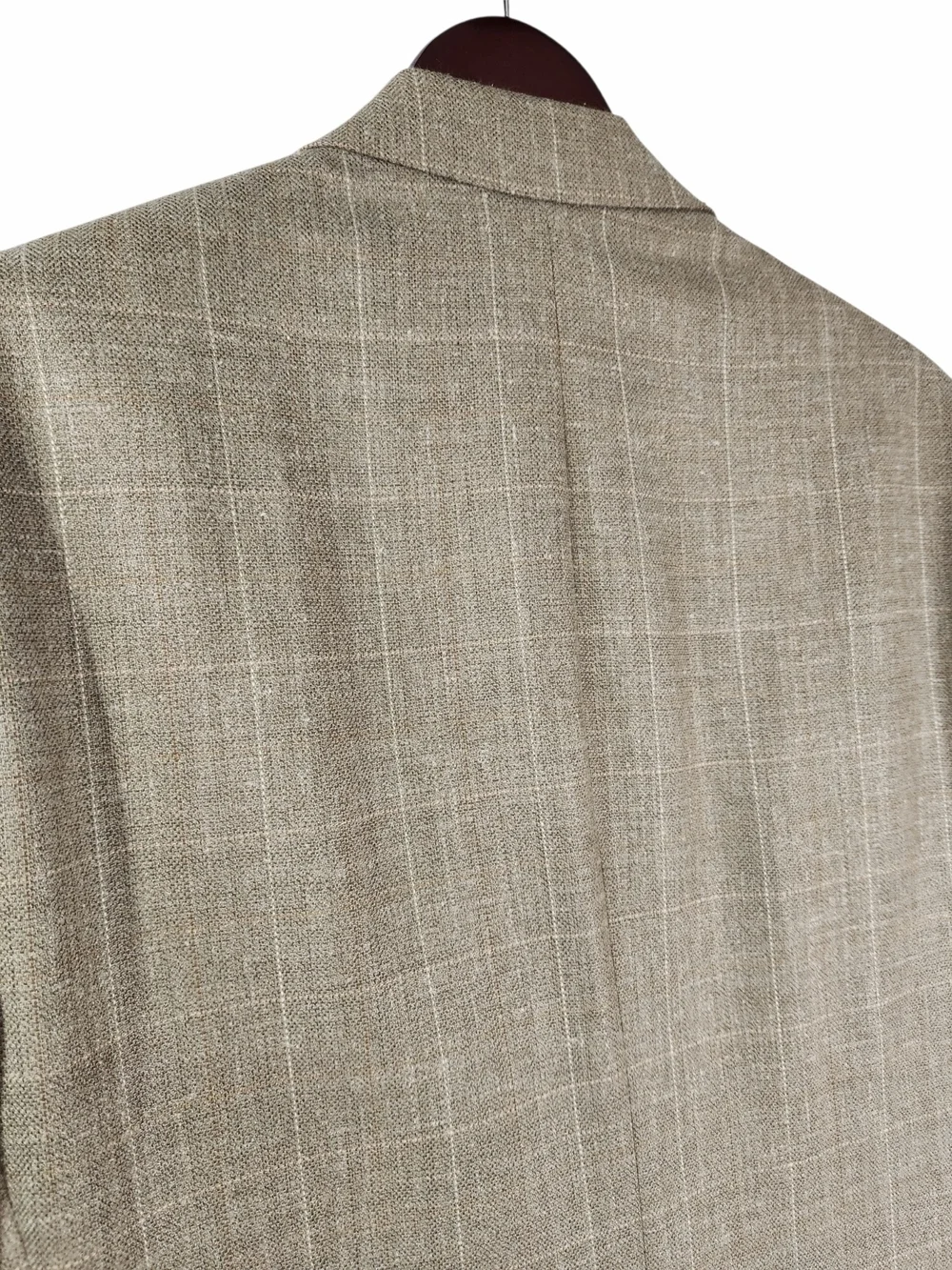 Chaps Ralph Lauren Blazer 42R Tan Plaid Silk Wool Sport Coat Mens Classic Jacket